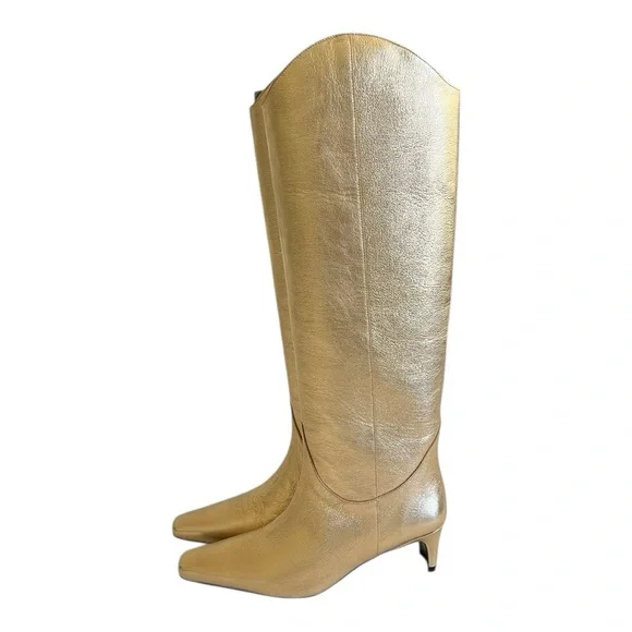 STAUD Gold Western Wally Boots 7 - Picture 2 of 9